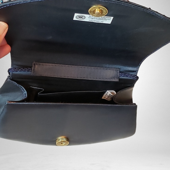 Navy Blue Beaded Purse - Picture 3 of 4